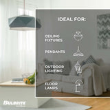 Bulbrite 860997 Bulbrite Pack of (2) 5 Watt Dimmable Clear Filament A19 Medium (E26) LED Bulb - 450 Lumens, 2700K, and 90 CRI