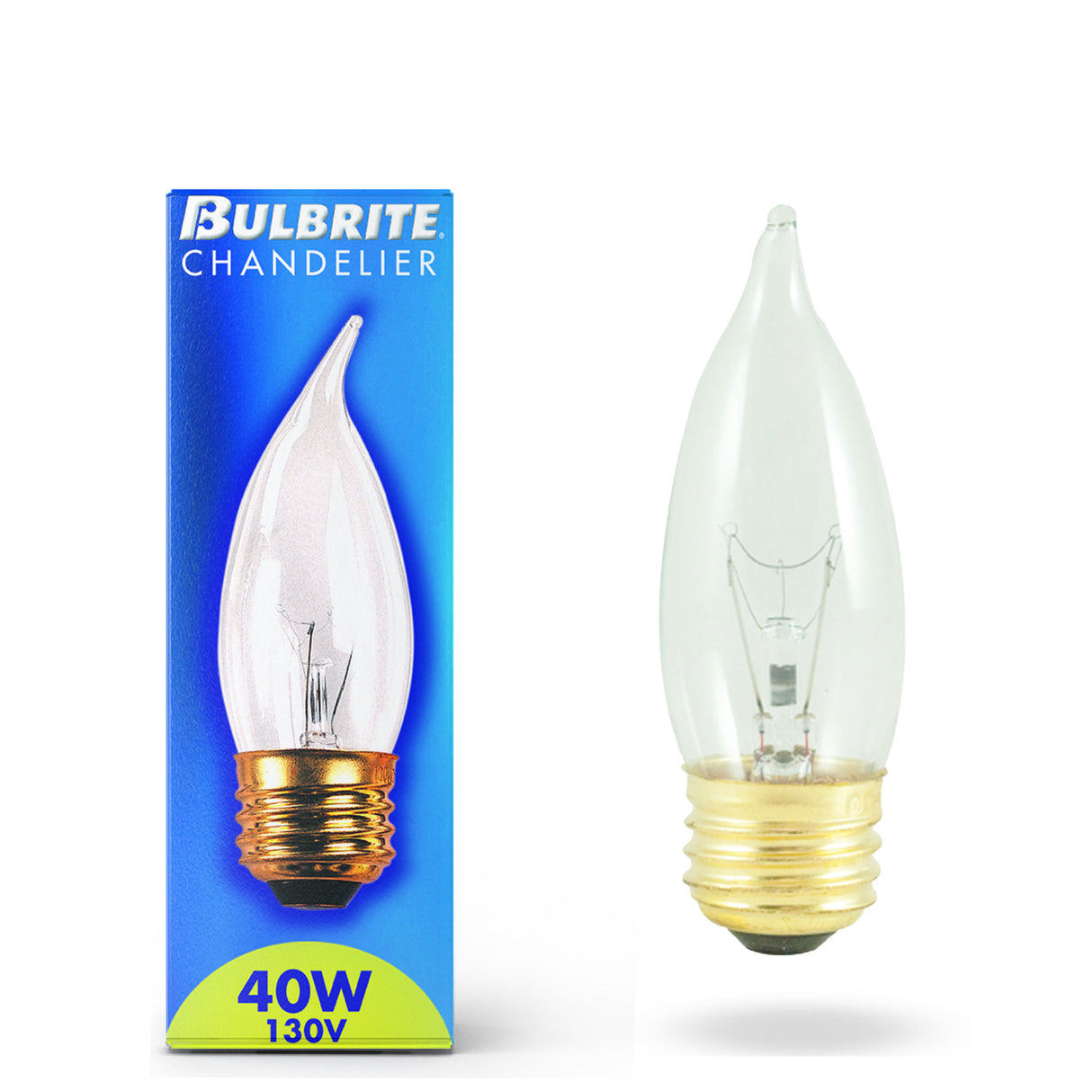 Bulbrite 861105 40W CA10 CLEAR E26 130V-50PK