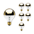Bulbrite 861108 Bulbrite Incandescent Pack of (6) Dimmable 40 Watt Half Gold Globe G25 Light Bulbs with Medium (E26) Screw Base, 2700K (Warm White Light)