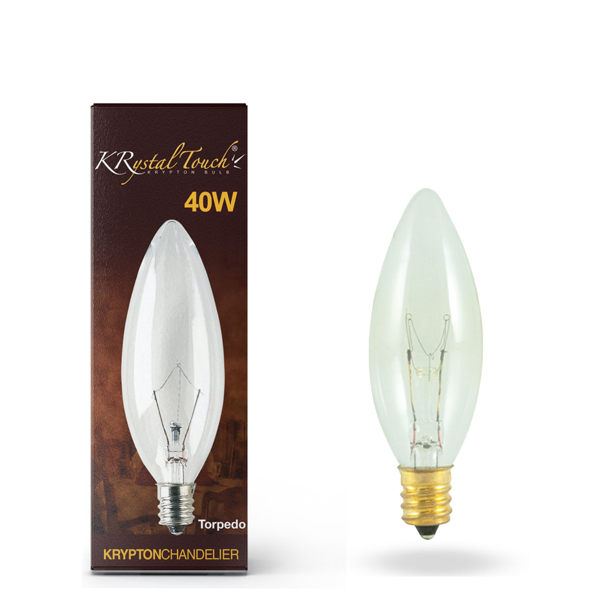 Bulbrite 861146 Bulbrite Pack of (50) Incandescent B10 Candelabra Screw Base (E12) Light Bulb, 40 Watt, Clear