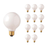 Bulbrite 861219 Bulbrite Incandescent G30 Medium Screw Base (E26) White finish Light Bulb, 40 Watt, 12-Pack