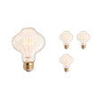 Bulbrite 861230 Bulbrite Nostalgic Collection Pack of (4) Dimmable 40 Watt BT27 Incandescent Light Bulbs with Antique Glass Finish and Medum (E26) Screw Base, 2200K (Amber Light)