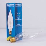 Bulbrite 861244 Bulbrite Incandescent CA8 Candelabra Screw Base (E12) Light Bulb, 15 Watt, Clear, Pack of 50