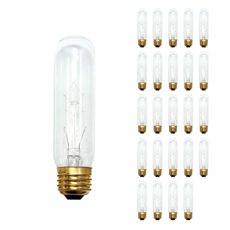 Bulbrite 861273 60W T10 TUBULAR CLEAR E26 130V-25PK