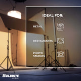 Bulbrite 861291 Bulbrite Pack of (8) 100 Watt Dimmable Half Chrome A21 Medium (E26) Incandescent Bulb