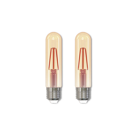 Bulbrite 861359 Bulbrite Pack of (2) LED Filament T9 Nostalgic Thread Edison Light Bulb, 25 Watt Equivalent, Antique Finish
