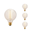 Bulbrite 861378 Bulbrite Nostalgic Collection Pack of (4) Dimmable 40 Watt G30 Incandescent Light Bulbs with Antique Glass Finish and Medium (E26) Screw Base, 2200K (Amber Light)