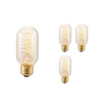 Bulbrite 861380 Bulbrite Pack of (4) Incandescent 40-Watt Nostalgic Edison T14 Tubular Light Bulb, Vintage Spiral Filament