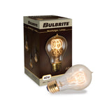 Bulbrite 861385 Bulbrite Incandescent A19 40 Watt Nostalgic Edison Quad Loop-style Light Bulb, Amber Glass, 4pk