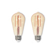 Bulbrite 861410 Bulbrite Pack of (2) 7 Watt Dimmable Antique Filament ST18 Medium (E26) LED Bulb - 650 Lumens, 2100K, and 80 CRI