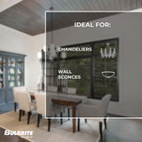 Bulbrite 862909 Bulbrite LED 2.5 Watt Dimmable B11 Light Bulb with a Clear Finish and a Candelabra Screw E12 - 2700K (Warm White Light) 250 lumens