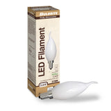 Bulbrite 861416 Bulbrite LED Filament CA10 Dimmable Candelabra Screw Base (E12) Light Bulb, 300 Lumens, 40 Watt Equivalent 2700K, Frost 4-Pack