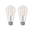 Bulbrite 861422 Bulbrite Pack of (2) 8.5 Watt Dimmable Clear ST18 LED Light Bulbs with Medium (E26) Base, 2700K Warm White Light, 850 Lumens