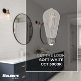 Bulbrite 862911 Bulbrite LED 8.5 Watt Dimmable ST18 Light Bulb with a Clear Finish and a Medium Screw E26 - 3000K (Soft White Light) 850 lumens