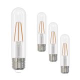 Bulbrite 861483 Bulbrite LED Filament Pack of (4) 3 Watt Dimmable T9 5" Light Bulb with a Clear Finish and Medium Screw (E26) Base - 2700K (Warm White Light), 250 Lumens