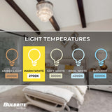Bulbrite 774257 LED Filament Pack of 25, 9 Watt Dimmable A19 Light Bulb with Frost Finish and Medium Screw E26 Base - 2700K (Warm White Light) 800 lumens