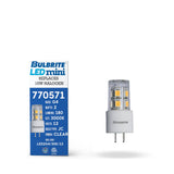 Bulbrite 861510 Bulbrite LED Pack of (3) 12-Volt JC Specialty Mini Bulbs with G4 (Bi-Pin) Base, 2 Watt, 3000K (Soft White Light)
