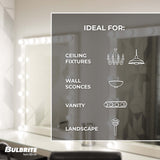 Bulbrite 862917 Bulbrite LED 5 Watt Dimmable T6 Light Bulb with a Forst Finish and a Mini-Candelabra Screw E11 - 3000K (Soft White Light) 550 lumens