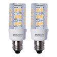Bulbrite 861519 Bulbrite 4.5 Watt T6 Mini LED Light Bulb, Line Voltage Dimmable Candelabra Screw Base (E12) Soft White Light Bulb (Pack of 2)