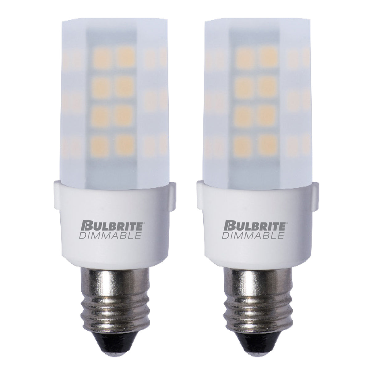 Bulbrite 861520 Bulbrite LED Pack of (2) 120-Volt T6 Specialty Mini Bulbs with Candelabra (E12) Screw Base, 4.5 Watt, 3000K (Soft White Light)