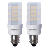 Bulbrite 861520 Bulbrite LED Pack of (2) 120-Volt T6 Specialty Mini Bulbs with Candelabra (E12) Screw Base, 4.5 Watt, 3000K (Soft White Light)