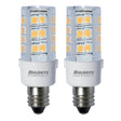 Bulbrite 861527 Bulbrite 4.5 Watt T6 Mini LED Light Bulb, Line Voltage Dimmable Mini-Candelabra Screw Base (E11) Warm White Light Bulb (Pack of 2)