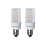 Bulbrite 861528 Bulbrite Pack of (2) 4.5 Watt Dimmable Frost Mini T4 Mini-Candelabra (E11) LED Bulb - 340 Lumens, 2700K, and 80 CRI