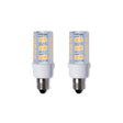 Bulbrite 861530 Bulbrite Pack of (2) LED Mini T4 Dimmable Candelabra Screw Base (E12) Light Bulb 35 Watt Equivalent 2700K, Clear
