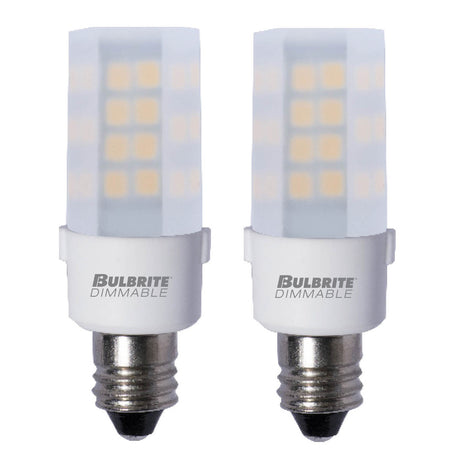 Bulbrite 861531 4.5W LED E12 FROST 2700K 120V DIMMABLE-2PK