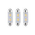 Bulbrite 861535 Bulbrite Pack of (3) LED Mini T3 Non-Dimmable Festoon Base 24V Light Bulb 20 Watt Equivalent 2700K, Warm White, Clear