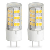Bulbrite 861537 Bulbrite Pack of (2) LED Mini T6 Dimmable Bi-Pin Base (GY6.35) Light Bulb 35 Watt Equivalent 2700K, Clear