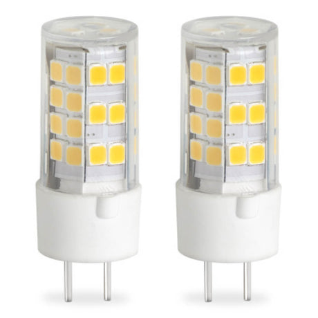 Bulbrite 861537 Bulbrite Pack of (2) LED Mini T6 Dimmable Bi-Pin Base (GY6.35) Light Bulb 35 Watt Equivalent 2700K, Clear
