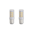 Bulbrite 861540 Bulbrite LED Mini T4 Dimmable Double-Contact Bayonet Base (BA15D) Light Bulb 35 Watt Equivalent 3000K, Clear 2-Pack