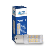 Bulbrite 861540 Bulbrite LED Mini T4 Dimmable Double-Contact Bayonet Base (BA15D) Light Bulb 35 Watt Equivalent 3000K, Clear 2-Pack