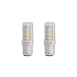 Bulbrite 861541 Bulbrite 4.5 Watt T5 Mini LED Light Bulb, Line Voltage Dimmable Double-Contact Bayonet Base (BA15D) Warm White Light Bulb (Pack of 2)