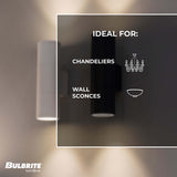 Bulbrite 862915 Bulbrite LED 2.5 Watt Dimmable T6 Light Bulb with a Clear Finish and a Candelabra Screw E12 - 2700K (Warm White Light) 250 lumens