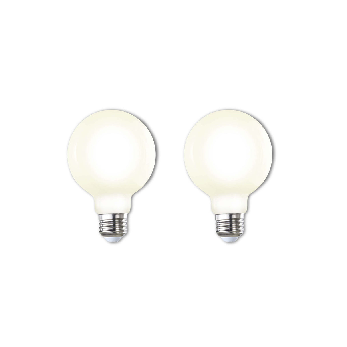 Bulbrite 861576 8.5W LED G25 Light Bulb 2700K Dimmable E26 800 Lumens 120V 2PK