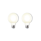 Bulbrite 861576 8.5W LED G25 Light Bulb 2700K Dimmable E26 800 Lumens 120V 2PK