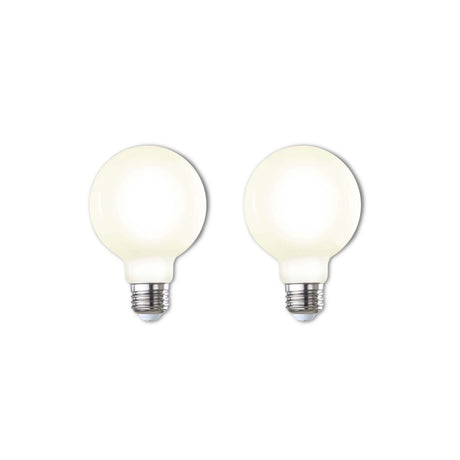 Bulbrite 861576 8.5W LED G25 Light Bulb 2700K Dimmable E26 800 Lumens 120V 2PK