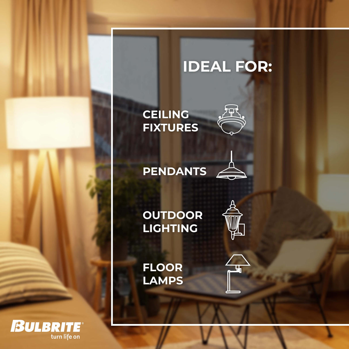 Bulbrite 862916 Bulbrite LED 8.5 Watt Dimmable G40 Light Bulb with a Milky Finish and a Medium Screw E26 - 2700K (Warm White Light) 800 lumens