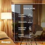 Bulbrite 862916 Bulbrite LED 8.5 Watt Dimmable G40 Light Bulb with a Milky Finish and a Medium Screw E26 - 2700K (Warm White Light) 800 lumens
