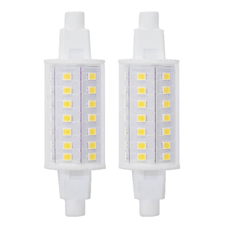 Bulbrite 861605 6W LED J Type Light Bulb 3000K Dimmable R7S 550 Lumens 120V 2PK
