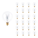 Bulbrite 861613 15W Incandescent G16.5 Light Bulb 2700K Dimmable E12 105 Lumens 120V 25PK