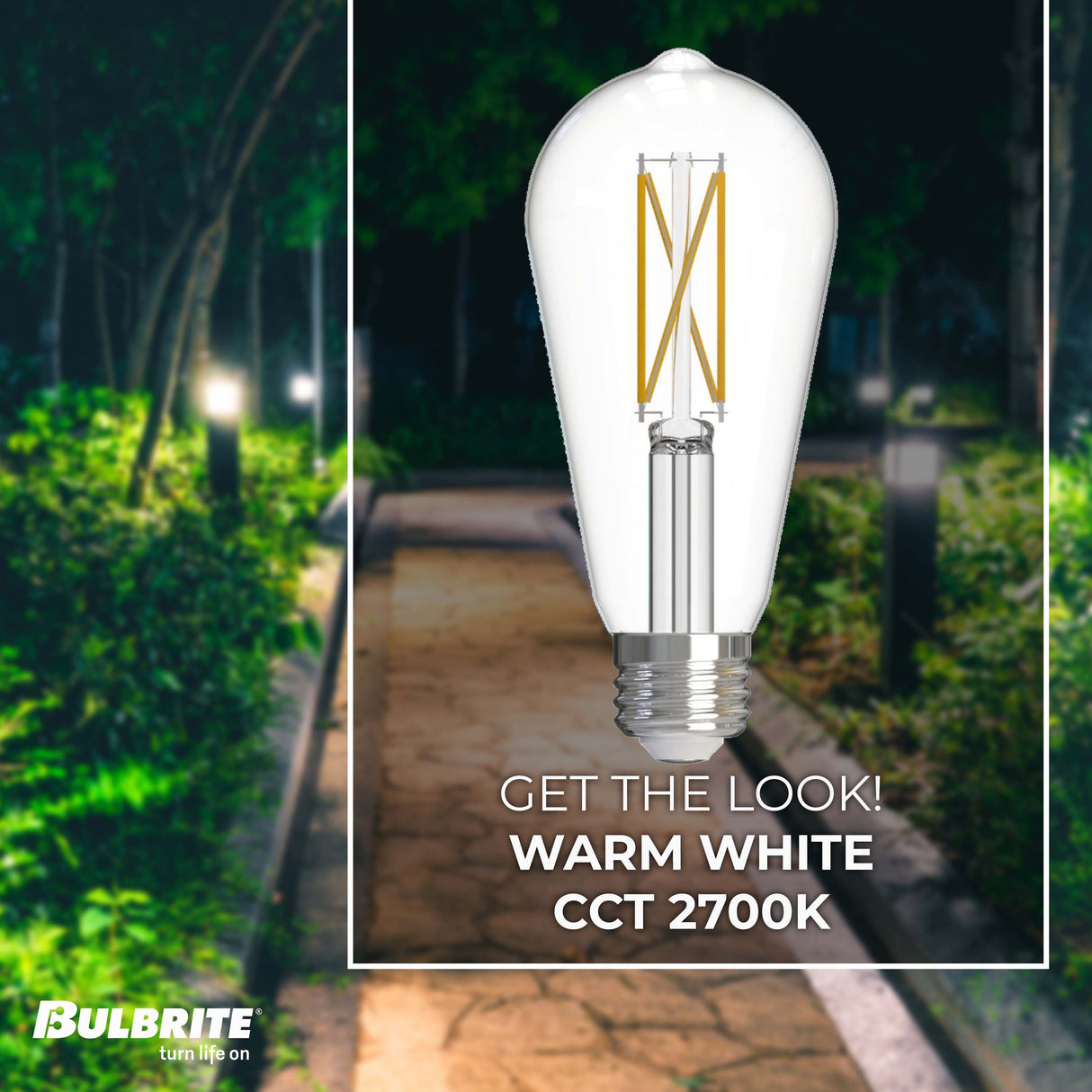Bulbrite 862918 Bulbrite LED 7.6W Watt Dimmable ST18 Light Bulb with a Clear Finish and a Medium Screw E26 - 2700K (Warm White Light) 800 lumens