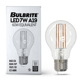 Bulbrite 861628 7W LED A19 Light Bulb 4000K Dimmable E26 800 Lumens 120V 8PK