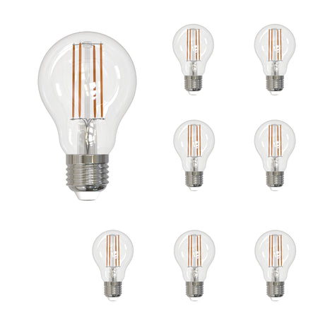 Bulbrite 861628 7W LED A19 Light Bulb 4000K Dimmable E26 800 Lumens 120V 8PK
