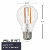 Bulbrite 861628 7W LED A19 Light Bulb 4000K Dimmable E26 800 Lumens 120V 8PK