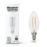 Bulbrite 861629 4.1W LED B11 4000K FILAMENT E12 DIM-8PK