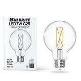 Bulbrite 861631 7W LED G25 Light Bulb 4000K Dimmable E26 800 Lumens 120V 8PK