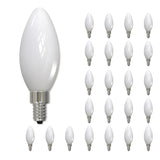 Bulbrite 861742 4.5W LED B11 Light Bulb 3000K Dimmable E12 400 Lumens 120V 24PK